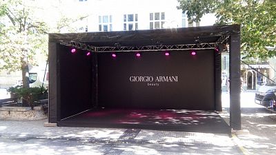 Groundsupportové zastřešení podia 6x3,5m - černá