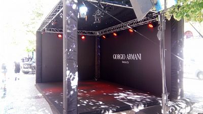 Groundsupportové zastřešení podia 6x3,5m - černá