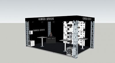 Groundsupportové zastřešení podia 6x3,5m - černá