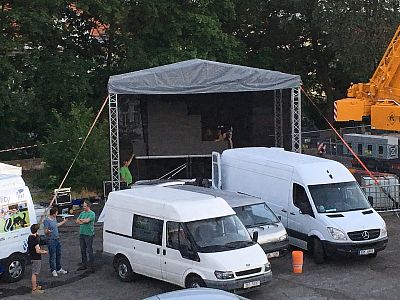 Groundsupportové zastřešení podia 6x4m