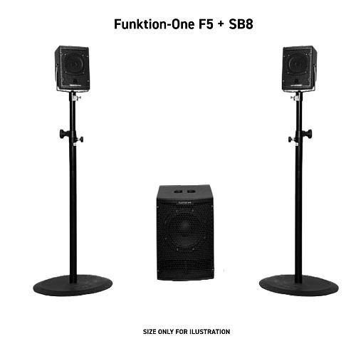 <span>Aktivní ozvučovací sestava</span>
Funktion-One F5 + SB8